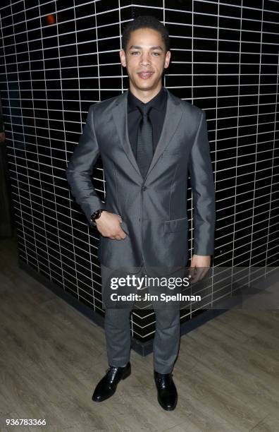 Actor Jeremy Carver attends the screening after party for Global Road Entertainment's "Midnight Sun" hosted by The Cinema Society and Day Owl Rose at...