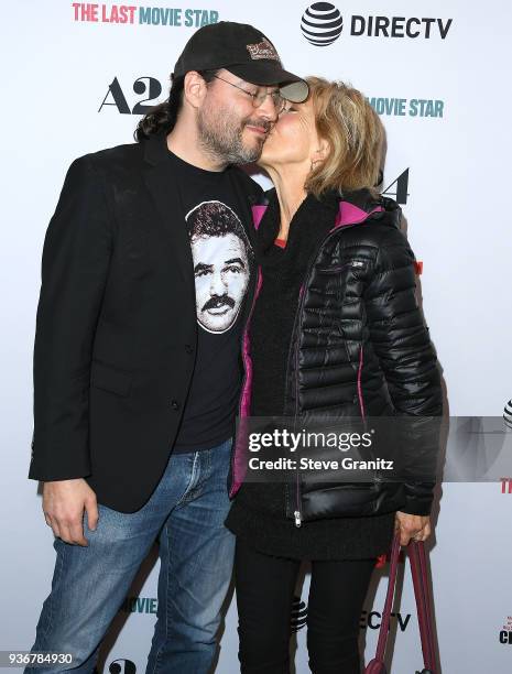 Adam Rifkin;Lin Shaye arrives at the A24 And DirecTV's "The Last Movie Star" at the Egyptian Theatre on March 22, 2018 in Hollywood, California.