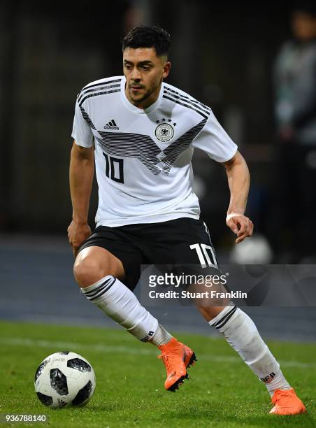 Nadiem Amiri of Germany U21 in action during the 2019 UEFA Under 21 qualification match between U21 Germany and U19 Israel at Eintracht Stadion on...