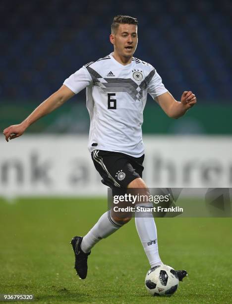 Waldemar Anton of Germany U21 in action during the 2019 UEFA Under 21 qualification match between U21 Germany and U19 Israel at Eintracht Stadion on...