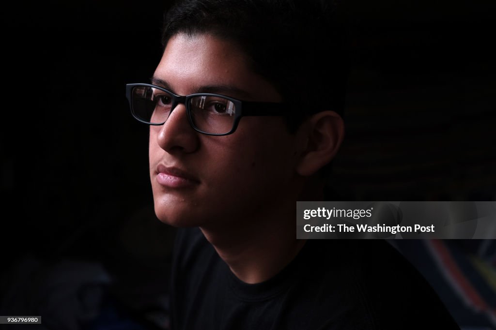 OWINGS MILLS, MD - MARCH 20: Adolfo Martinez, 16, in Owings Mil