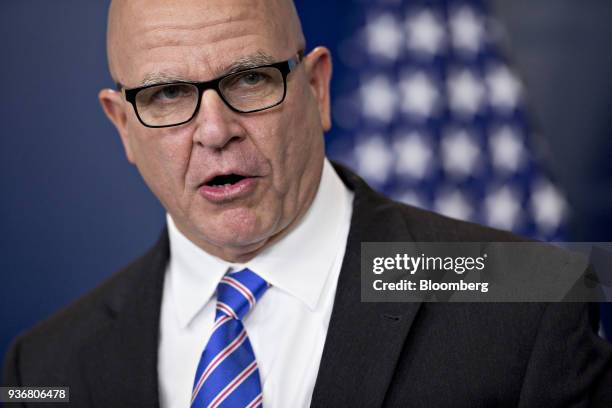 McMaster, national security advisor, speaks during a White House press briefing in Washington, D.C., U.S., on Friday, May 12, 2017. President Donald...