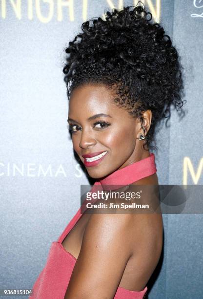 Actress Krystal Joy Brown attends the screening of Global Road Entertainment's "Midnight Sun" hosted by The Cinema Society and Day Owl Rose at The...