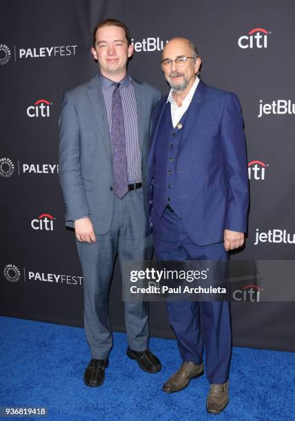 Actor Richard Schiff and his Son Gus Schiff attend ABC's screening of "The Good Doctor" at the 2018 PaleyFest Los Angeles at The Dolby Theatre on...