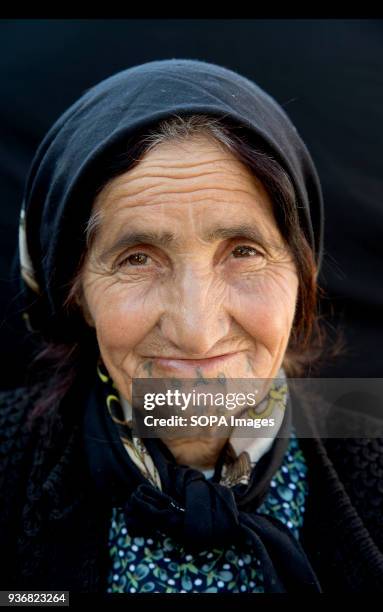 Amina Abdel Majid Suleyman, about 70, from Kobani, Syria, at refugee camp in Turkey. She's the mother of 7 children and cares for two grandchildren...