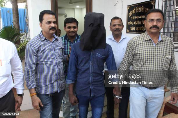 Mumbai Anti Extortion cell arrested Samen Shaikh, a 23-year-old history sheeter from Virar for supplying six fire arms, on March 22, 2018 in Mumbai,...