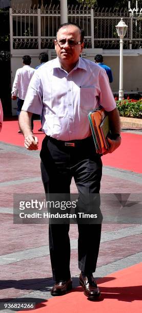 Commissioner Ajoy Mehta during the budget session at Vidhan Bhavan, on March 22, 2018 in Mumbai, India.
