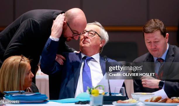 Head of cabinet of European Commission President Clara Martinez Alberola, Belgium Prime Minister Charles Michel, European Commission President...