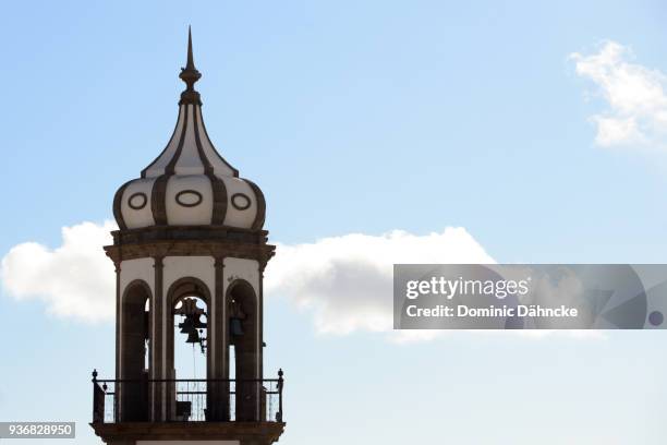 view of "san antonio de padua" church, at granadilla de abona town, in south of tenerife island (canary islands) - dähncke stock pictures, royalty-free photos & images