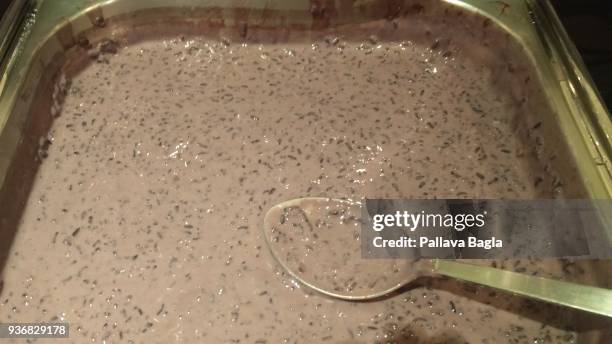 Black rice cooked in milk and sugar on March 17, 2018 in Imphal, Manipur, India. In this northeastern tip of India in the state of Manipur locals...