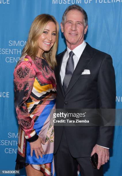 Laurie Demarest and Jon Feltheimer attend the 2018 Simon Wiesenthal Center National Tribute Dinner Honoring Leslie Moonves at The Beverly Hilton...