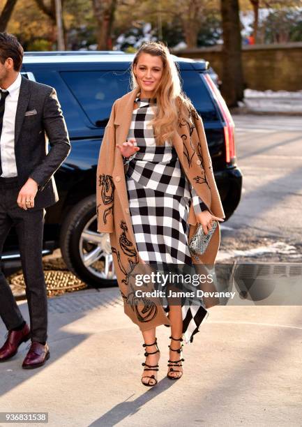 Blake Lively arrives to the 'Final Portrait' New York screening at Guggenheim Museum on March 22, 2018 in New York City.