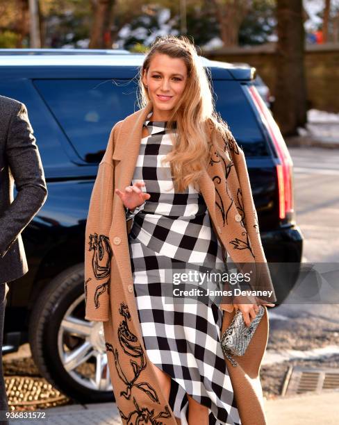 Blake Lively arrives to the 'Final Portrait' New York screening at Guggenheim Museum on March 22, 2018 in New York City.