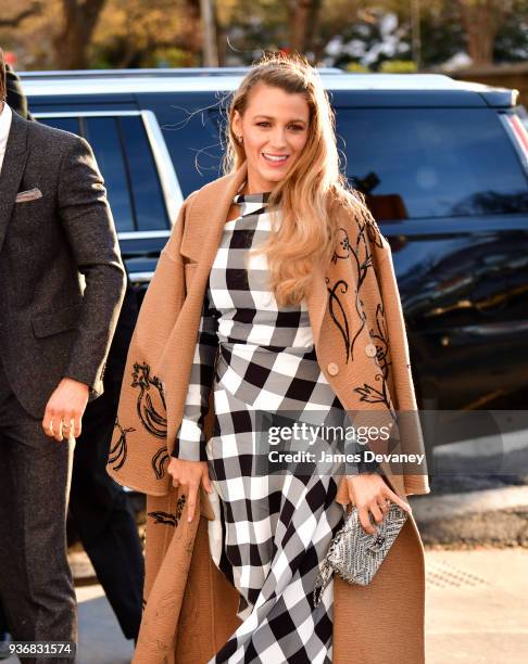 Blake Lively arrives to the 'Final Portrait' New York screening at Guggenheim Museum on March 22, 2018 in New York City.