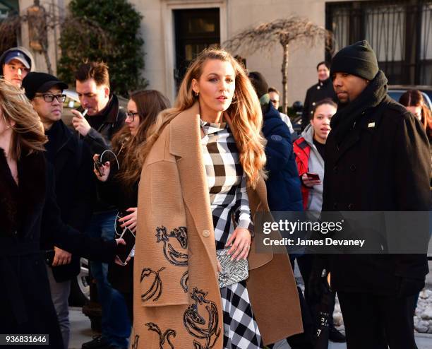 Blake Lively arrives to the 'Final Portrait' New York screening at Guggenheim Museum on March 22, 2018 in New York City.