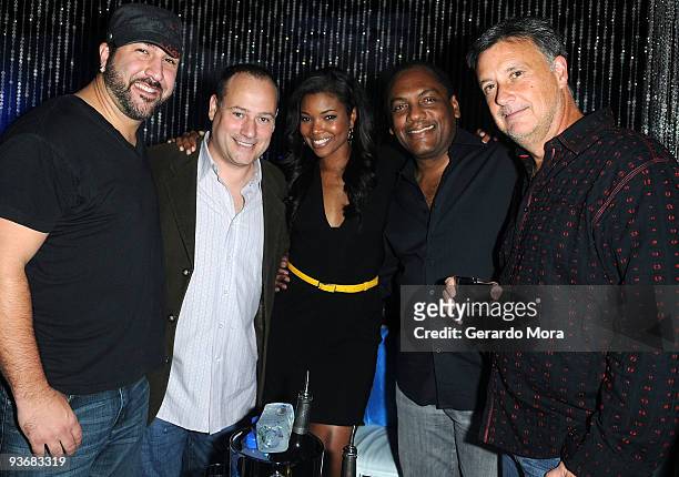 Joey Fatone, Senior Vice President of Hennessy Andy Glaser, Actress Gabrielle Union and Hennessy Executives Michael Pellisier and Gene Robinson,...