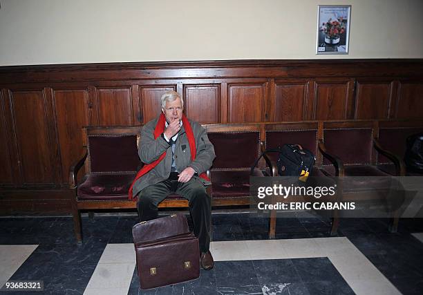 Andre Bamberski, father of Kalinka Bamberski, who died mysteriously in 1982, waits on December 3, 2009 at Toulouse courthouse, following the trial of...