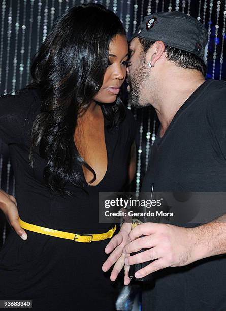 Actress Gabrielle Union and Joey Fatone attend the Hennessy Black Orlando launch at Rain Ultra Lounge on December 3, 2009 in Orlando, Florida.