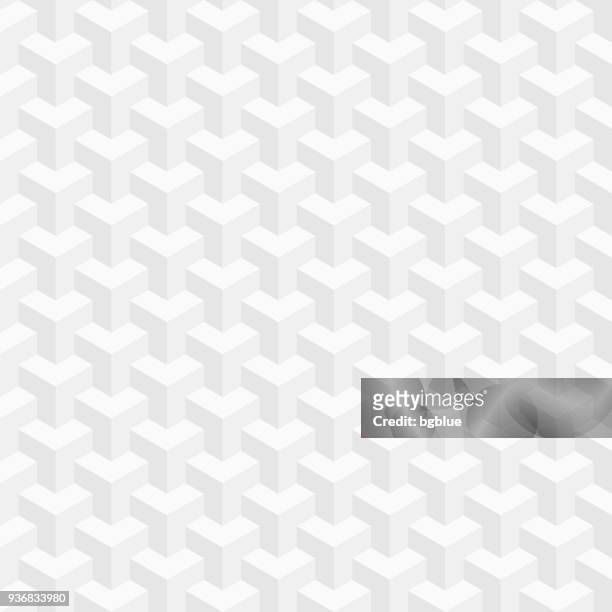 abstract white background - geometric texture - isometric pattern stock illustrations