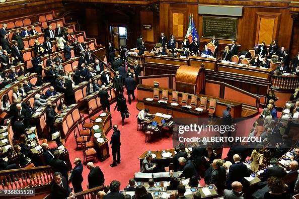 Senators Arguing Rome Senators arrive at the Senate in Rome on March 23 for the first... News ...