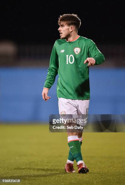Dublin , Ireland - 22 March 2018; Ryan Manning of Republic of Ireland during the U21 International Friendly match between Republic of Ireland and...