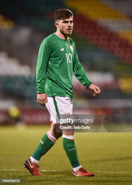 Dublin , Ireland - 22 March 2018; Ryan Manning of Republic of Ireland during the U21 International Friendly match between Republic of Ireland and...