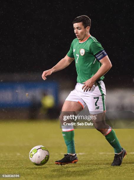 Dublin , Ireland - 22 March 2018; Josh Cullen of Republic of Ireland during the U21 International Friendly match between Republic of Ireland and...