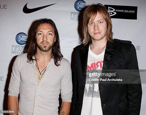 Musicians Ben Carey and Bryce Soderberg of Lifehouse arrive at NIKE Presents Hollywood�s Exclusive Entertainment League at The Ricardo Montalban...