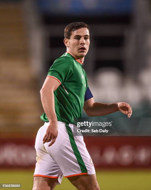 Dublin , Ireland - 22 March 2018; Josh Cullen of Republic of Ireland during the U21 International Friendly match between Republic of Ireland and...