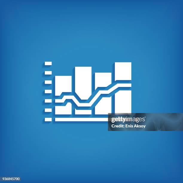 mixed chart icon - rainbow colouring stock illustrations