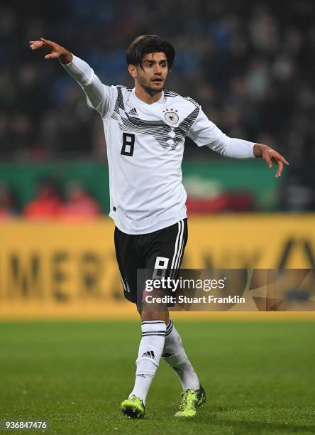 Mahmoud Dahoud of Germany U21 in action during the 2019 UEFA Under 21 qualification match between U21 Germany and U19 Israel at Eintracht Stadion on...