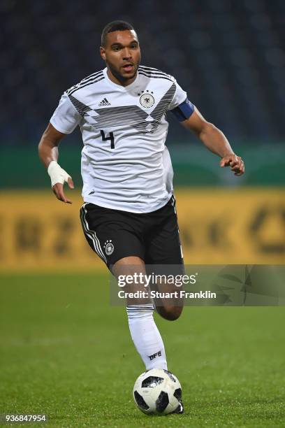 Jonathan Tah of Germany U21 in action during the 2019 UEFA Under 21 qualification match between U21 Germany and U19 Israel at Eintracht Stadion on...