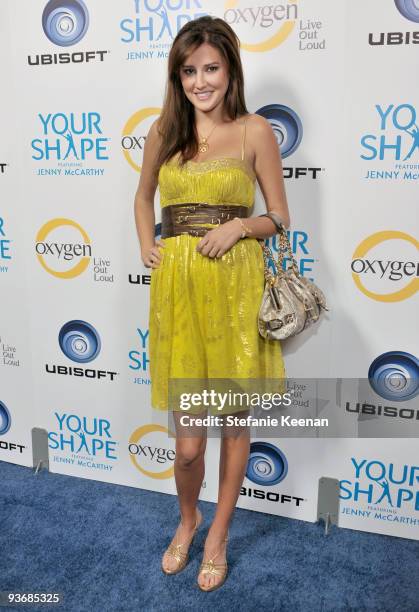 Actress Zoe Myers arrives at the Ubisoft and Oxygen YOUR SHAPE fitness game launch event featuring Jenny McCarthy at Hyde Lounge on December 2, 2009...