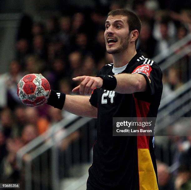 Michael Haass of Germany during the international friendly match between Germany and Belarus at the Maxipark Arena on December 2, 2009 in Hamm,...