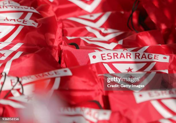 Detail view during the Esrar Obstacle Course Race at Aspire Park on March 23, 2018 in Doha, Qatar.