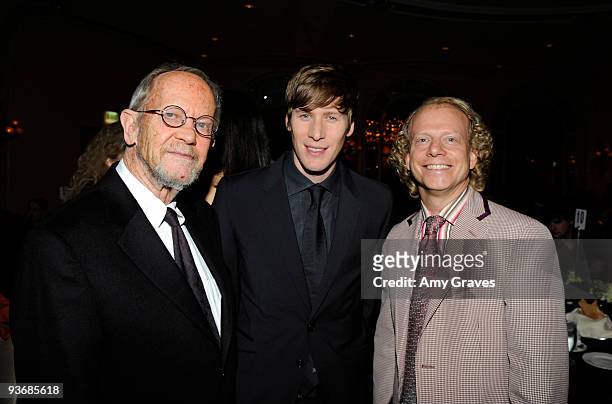 Elmore Leonard, Dustin Lance Black and Bruce Cohen attend PEN USA's 19th Annual Literary Awards Festival at the Beverly Hills Hotel on December 2,...