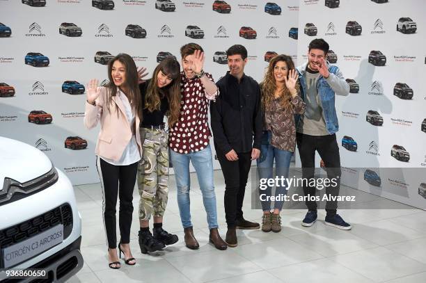 Singers Ana, Aitana, Roi, Alfred, Miriam and Cepeda present the new SUV Compacto Citroen C3 Aircross on March 23, 2018 in Madrid, Spain.