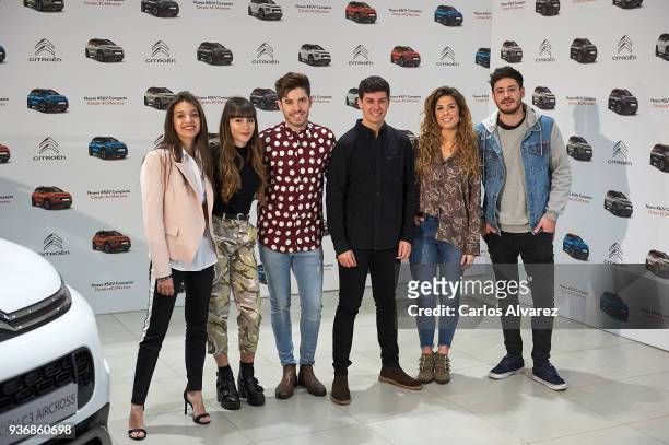 Singers Ana, Aitana, Roi, Alfred, Miriam and Cepeda present the new SUV Compacto Citroen C3 Aircross on March 23, 2018 in Madrid, Spain.