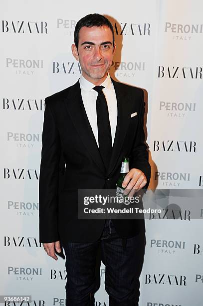 Designer Antonio Berardi arrives at the Peroni Young Designer of the Year Award celebration at the Museum of Contemporary Art on December 3, 2009 in...