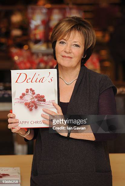 Delia Smith attends a book signing event for her latest cookery book 'Delia's Happy Christmas' at John Lewis, Oxford Street on December 3, 2009 in...