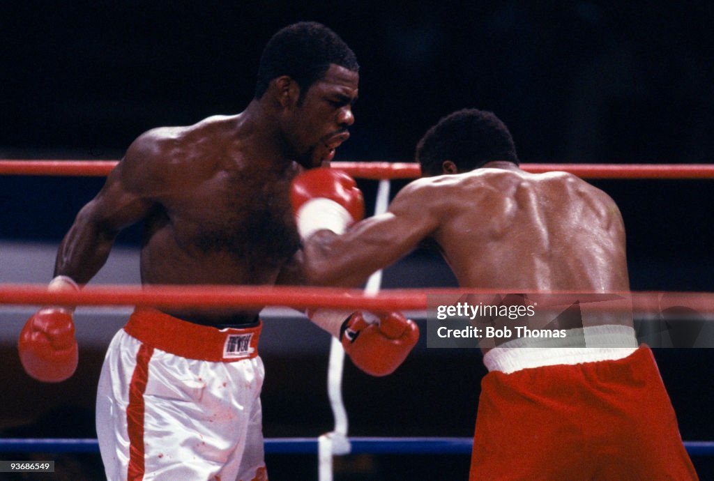 Iran Barkley In Action During A Middleweight Contest Against Jorge iran-barkley-in-action-during-a-middleweight-contest-against-jorge