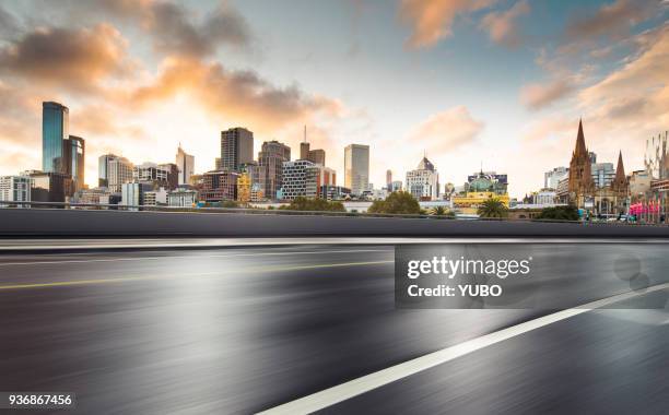 rainy road,melbourne - yubo stock pictures, royalty-free photos & images