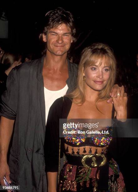 Don Swayze and wife Marcia Swayze attend the premiere of "Point Break" on July 10, 1991 at Avco Center Theater in Westwood, California.