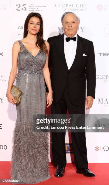 Esther Dona and Carlos Falco attend the Global Gift Gala 2018 presentation at the Thyssen-Bornemisza Museum on March 22, 2018 in Madrid, Spain.