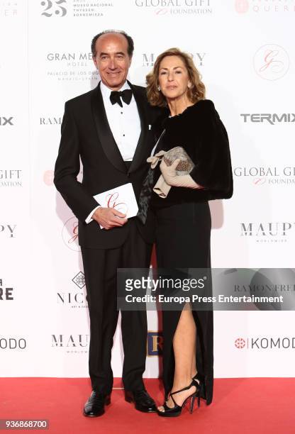 Jaime Mato and Fatima Mato attend the Global Gift Gala 2018 presentation at the Thyssen-Bornemisza Museum on March 22, 2018 in Madrid, Spain.