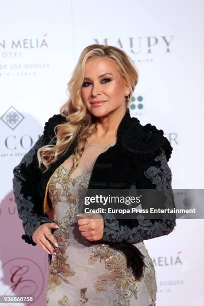 Anastacia attends the Global Gift Gala 2018 presentation at the Thyssen-Bornemisza Museum on March 22, 2018 in Madrid, Spain.