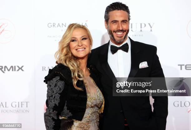 Anastacia and Raul Olivo attend the Global Gift Gala 2018 presentation at the Thyssen-Bornemisza Museum on March 22, 2018 in Madrid, Spain.