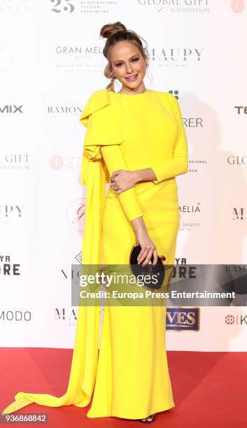 Esmeralda Moya attends the Global Gift Gala 2018 presentation at the Thyssen-Bornemisza Museum on March 22, 2018 in Madrid, Spain.