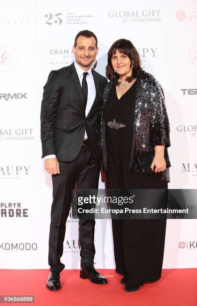 Pedro Marcos and Belen Lavandeira attend the Global Gift Gala 2018 presentation at the Thyssen-Bornemisza Museum on March 22, 2018 in Madrid, Spain.
