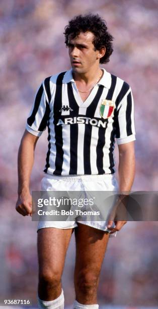 Michel Platini of Juventus during the Sampdoria v Juventus Italian League match played at the Stadio Luigi Ferraris in Genoa on the 12th September...